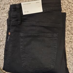 American Eagle Outfitters Black Slim Straight Jeans